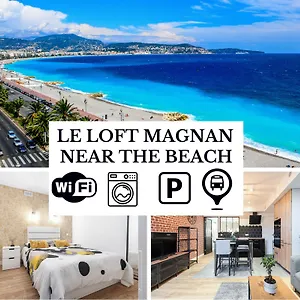 Le Loft Magnan - Ac- Pres Mer - Wifi - Parking - Confort Et Moderne - Supermarches Et Tram Proches Nizza